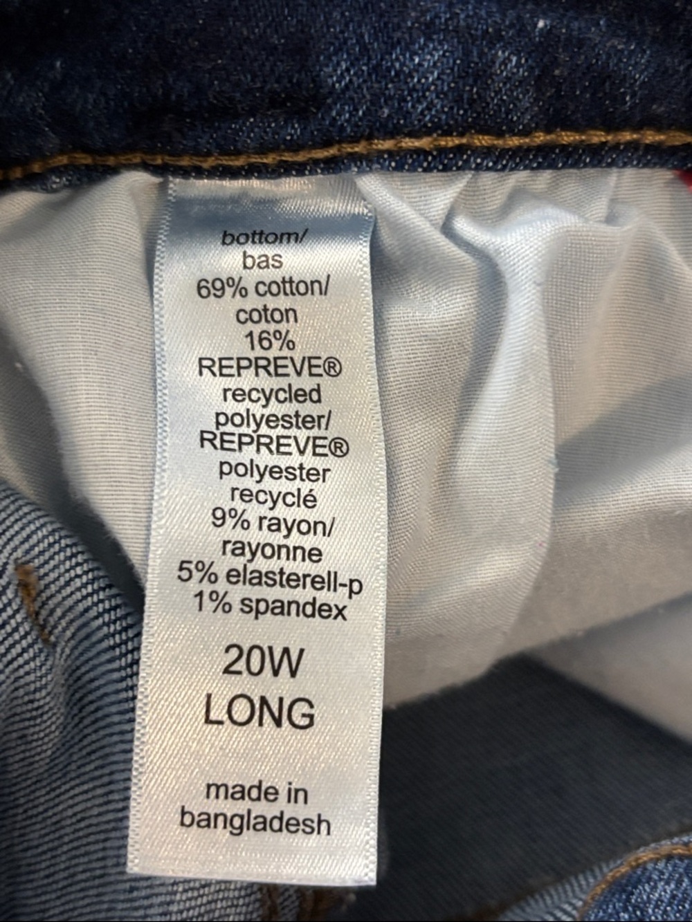 Edgely size 20W Long Women's Skinny Jeans - Dark Blue Wash - Picture 10 of 10